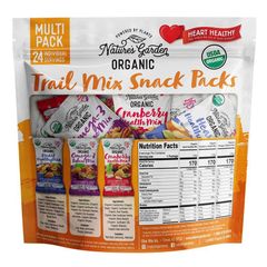 Organic Trail Mix Snack Pack 24 Túi - Hạt Trái Cây Sấy Khô Hữu Cơ Tổng Hợp