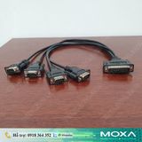  CBL-M44M9x4-50 | Cáp tín hiệu Moxa cho card PCI CP104UL, CP-134U/I, DB44 Đực sang DB9 Đực, 50 cm 
