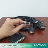  CBL-M62M9x8-100 | Cáp sử dụng cho card PCI CP-118U/CP-138U Moxa, DB62 male to 8 x DB9 male serial cable, 1 m 