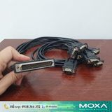  CBL-M62M9x8-100 | Cáp sử dụng cho card PCI CP-118U/CP-138U Moxa, DB62 male to 8 x DB9 male serial cable, 1 m 