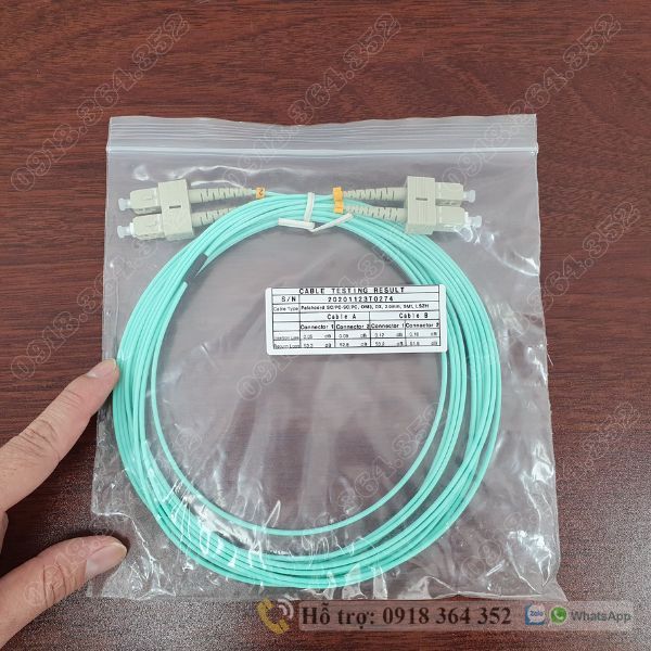  Dây nhảy quang Multi Mode SC-SC, OM3, 5 mét 