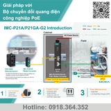  IMC-P21A-G2-M-SC Bộ chuyển đổi quang điện PoE Multimode SC 5km Moxa Việt Nam, Diencn247 