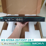  IKS-6726A-2GTXSFP-24-T |  Switch công nghiệp Rackmount 19'', 8 cổng điện có sẵn 10/100Mbps, 2 cổng COMBO điện và SFP Gigabit, Tùy chọn 2 Mô đun mở rộng cổng mạng, 1 nguồn cấp điện áp 24VDC, -40 - 75°C 