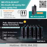  IMC-P21A-G2-M-ST Bộ chuyển đổi quang điện PoE Multimode ST 5km Moxa Việt Nam, Diencn247 