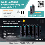  IMC-P21A-G2-S-SC Bộ chuyển đổi quang điện PoE Singlemode SC 40km Moxa Việt Nam, Diencn247 