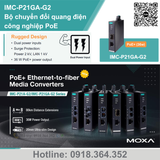  IMC-P21GA-G2 Bộ chuyển đổi quang SFP điện Gigabit PoE 36W Moxa Việt Nam, Diencn247 