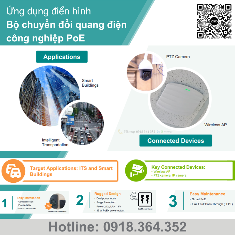  IMC-P21A-G2-S-SC Bộ chuyển đổi quang điện PoE Singlemode SC 40km Moxa Việt Nam, Diencn247 
