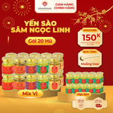  Gói 20 hũ Yến sào Sâm Ngọc Linh - Yến sào Khánh Hòa chưng sẵn 35% (hũ 70ml) 