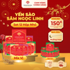  Set 12 hộp nhỏ Yến sào Sâm Ngọc Linh - Yến sào Khánh Hòa chưng sẵn 35% (hộp 70ml) 