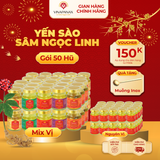 Gói 50 hũ Yến sào Sâm Ngọc Linh - Yến sào Khánh Hòa chưng sẵn 35% (hũ 70ml) 