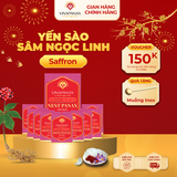  Set 10 hộp nhỏ Yến sào Sâm Ngọc Linh - Yến sào Khánh Hòa chưng sẵn 35% (hộp 70ml) 