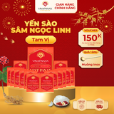  Set 15 hộp nhỏ Yến sào Sâm Ngọc Linh - Yến sào Khánh Hòa chưng sẵn 35% (hộp 70ml) 