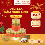  Set 12 hũ Yến sào Sâm Ngọc Linh - Yến sào Khánh Hòa chưng sẵn 35% (hũ 70ml) 