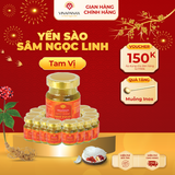  Set 15 hũ Yến sào Sâm Ngọc Linh - Yến sào Khánh Hòa chưng sẵn 35% (hũ 70ml) 