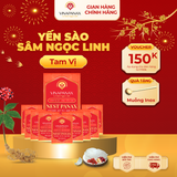  Set 10 hộp nhỏ Yến sào Sâm Ngọc Linh - Yến sào Khánh Hòa chưng sẵn 35% (hộp 70ml) 