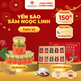  Set 10 hũ Yến sào Sâm Ngọc Linh - Yến sào Khánh Hòa chưng sẵn 35% (hũ 70ml) 