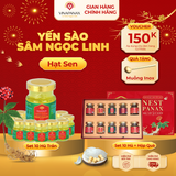  Set 10 hũ Yến sào Sâm Ngọc Linh - Yến sào Khánh Hòa chưng sẵn 35% (hũ 70ml) 