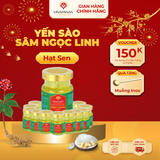  Set 12 hũ Yến sào Sâm Ngọc Linh - Yến sào Khánh Hòa chưng sẵn 35% (hũ 70ml) 