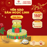  Set 15 hũ Yến sào Sâm Ngọc Linh - Yến sào Khánh Hòa chưng sẵn 35% (hũ 70ml) 