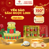  Set 6 hũ Yến sào Sâm Ngọc Linh - Yến sào Khánh Hòa chưng sẵn 35% (hũ 70ml) 