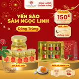  Set 6 hũ Yến sào Sâm Ngọc Linh - Yến sào Khánh Hòa chưng sẵn 35% (hũ 70ml) 