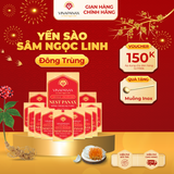  Set 12 hộp nhỏ Yến sào Sâm Ngọc Linh - Yến sào Khánh Hòa chưng sẵn 35% (hộp 70ml) 