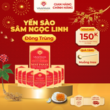  Set 10 hộp nhỏ Yến sào Sâm Ngọc Linh - Yến sào Khánh Hòa chưng sẵn 35% (hộp 70ml) 