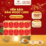  Gói 20 hộp nhỏ Yến sào Sâm Ngọc Linh - Yến sào Khánh Hòa chưng sẵn 35% (hộp 70ml) 