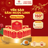  Gói 50 hộp nhỏ Yến sào Sâm Ngọc Linh - Yến sào Khánh Hòa chưng sẵn 35% (hộp 70ml) 