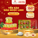  Set 6 hũ Yến sào Sâm Ngọc Linh - Yến sào Khánh Hòa chưng sẵn 35% (hũ 70ml) 