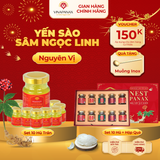  Set 10 hũ Yến sào Sâm Ngọc Linh - Yến sào Khánh Hòa chưng sẵn 35% (hũ 70ml) 