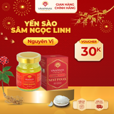  Hộp quà tặng 6 hũ Yến sào Sâm Ngọc Linh Nest Panax - Yến sào Khánh Hòa chưng sẵn 35% (6 hũ x70ml) 