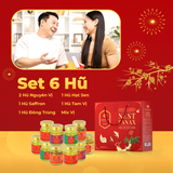  Set 6 hũ Yến sào Sâm Ngọc Linh - Yến sào Khánh Hòa chưng sẵn 35% (hũ 70ml) 