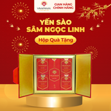  Hộp quà tặng 6 hũ Yến sào Sâm Ngọc Linh Nest Panax - Yến sào Khánh Hòa chưng sẵn 35% (6 hũ x70ml) 