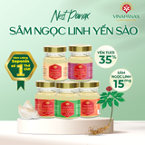  [Mua 1 Tặng 1] Hộp quà tặng cao cấp 10 hũ Sâm Ngọc Linh Yến sào Khánh Hòa 35% Nest Panax 70ml 