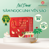  Hộp 6 hũ Sâm Ngọc Linh Yến sào Khánh Hòa 35% Nest Panax hỗ trợ ngủ ngon, bồi bổ cơ thể (hũ 70ml) 