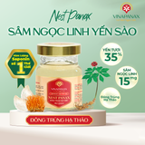  Hộp 6 hũ Sâm Ngọc Linh Yến sào Khánh Hòa 35% Nest Panax hỗ trợ ngủ ngon, bồi bổ cơ thể (hũ 70ml) 