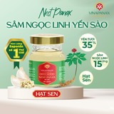  Hộp 6 hũ Sâm Ngọc Linh Yến sào Khánh Hòa 35% Nest Panax hỗ trợ ngủ ngon, bồi bổ cơ thể (hũ 70ml) 