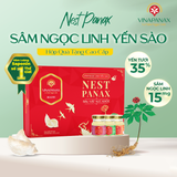  Hộp quà tặng cao cấp Sâm Ngọc Linh Yến sào Khánh Hòa 35% Nest Panax (10 hũ x70ml) 