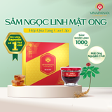  Hộp quà tặng cao cấp Sâm Ngọc Linh Mật ong hỗ trợ ngủ ngon, bồi bổ cơ thể (1 lọ x 100ml) 