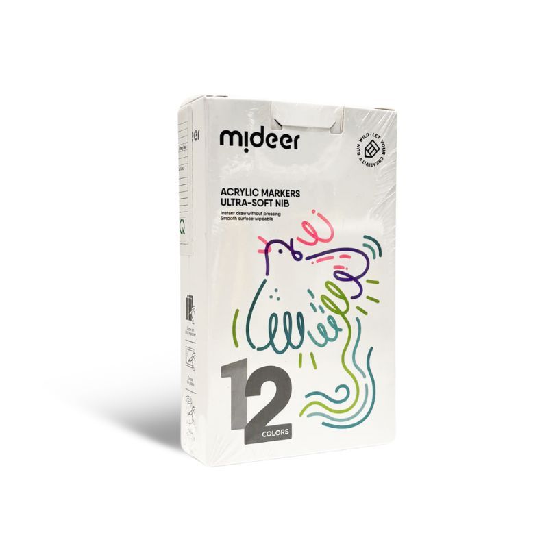 Bút màu dạ acrylic Mideer 6-12-24 màu