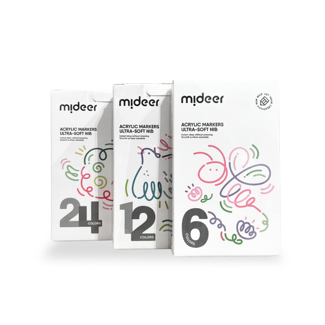  Bút màu dạ acrylic Mideer 6-12-24 màu 