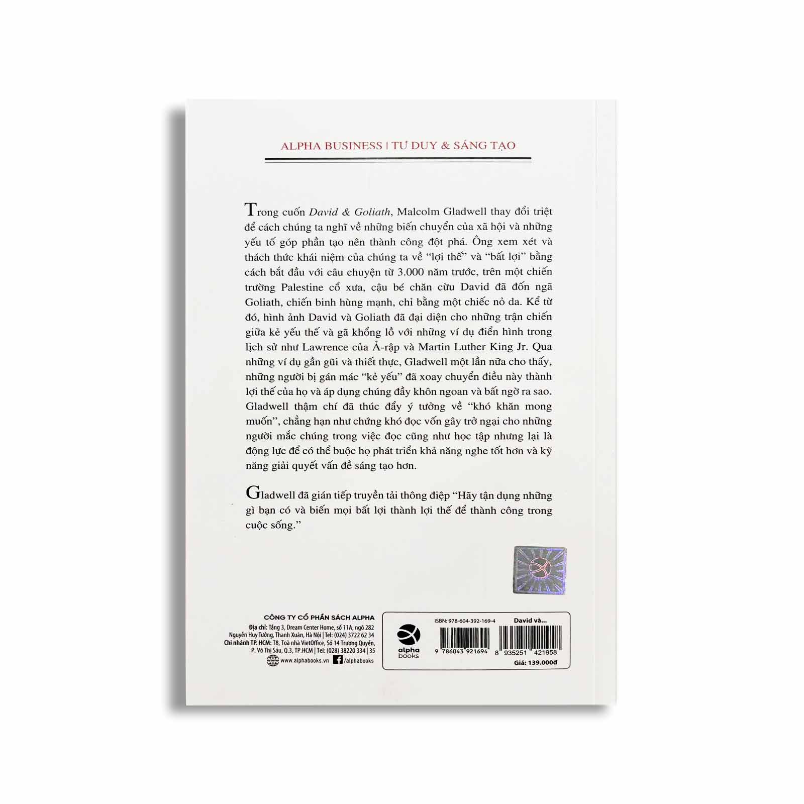 David Và Goliath - Cuộc Đối Đầu Kinh Điển Và Nghệ Thuật Chiến Thắng Những Gã Khổng Lồ