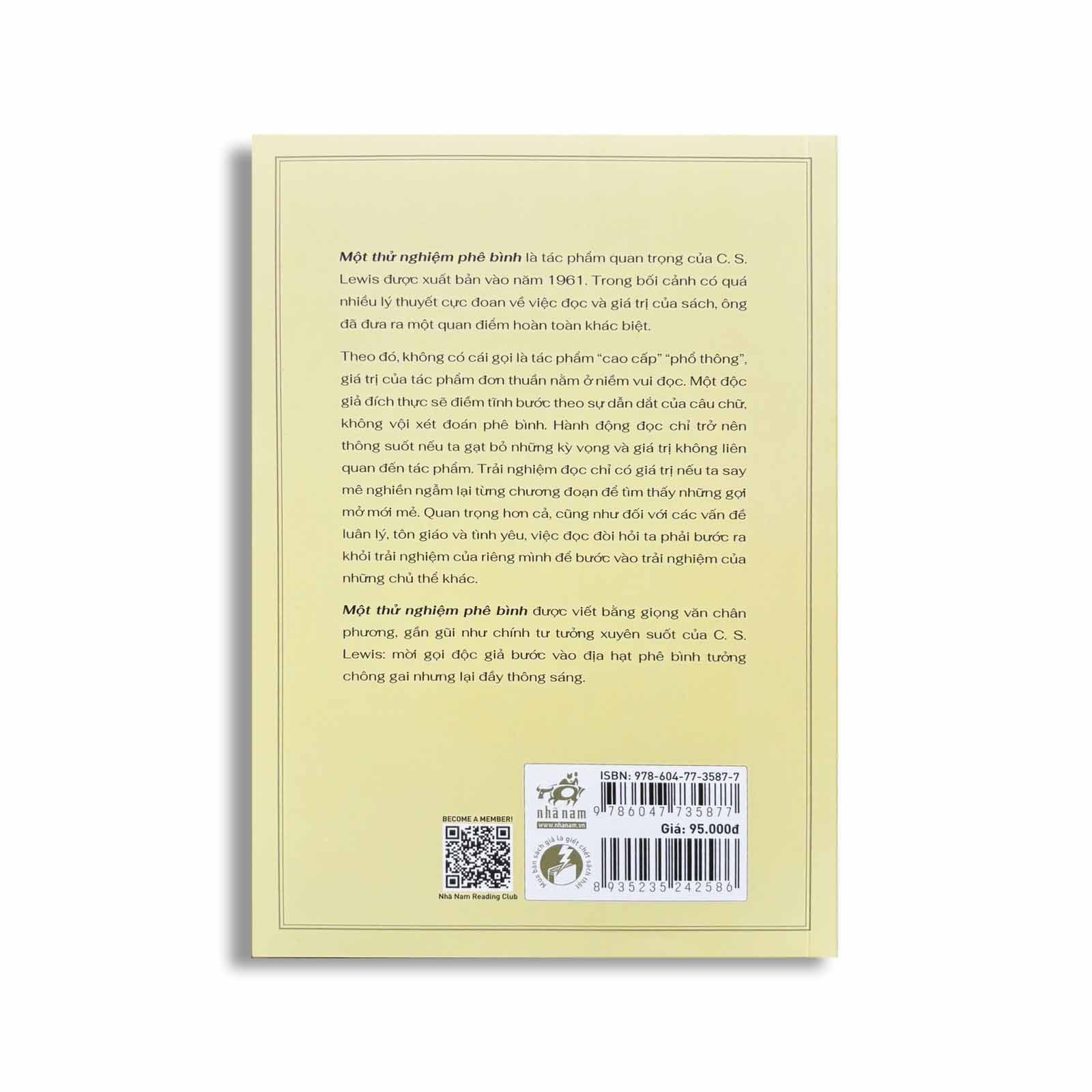 Một Thử Nghiệm Phê Bình