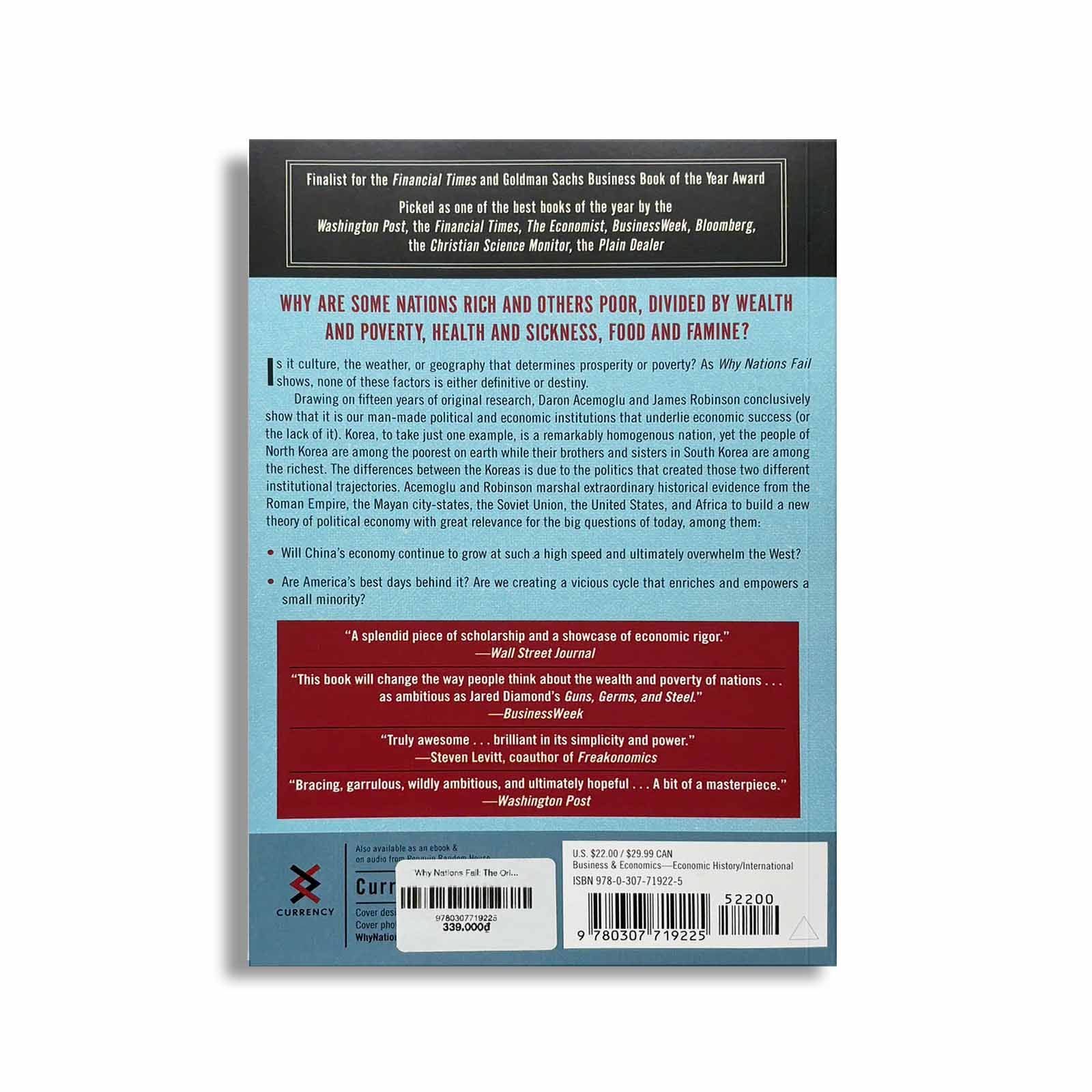 Why Nations Fail: The Origins Of Power, Prosperity, And Poverty