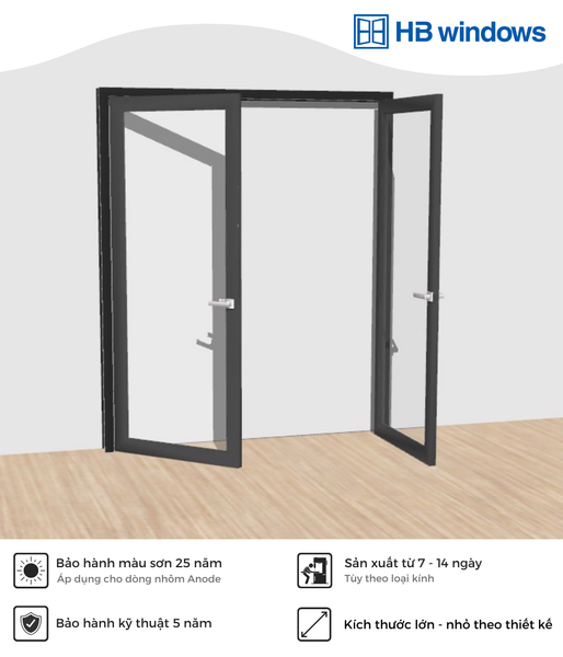 Cửa đi mở quay 2 cánh
