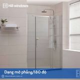  Vách kính phòng tắm 180 độ 