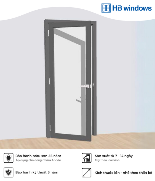 Cửa đi mở quay 1 cánh