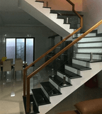  Cầu thang kính trụ ngàm 