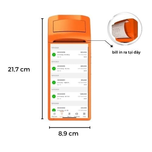 Máy Bán Hàng Pos Cầm Tay Sunmi V2 Pro